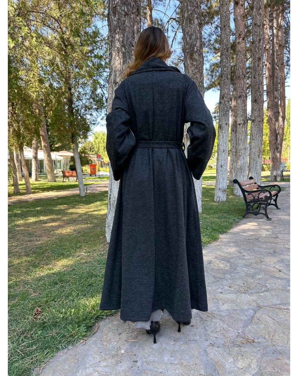 Misswhence 38505 Siyah Keçe Kaban