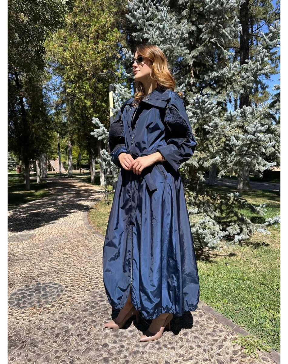 Misswhence 38506 Lacivert Nervür Detaylı Kap