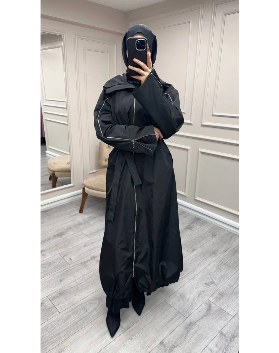 Misswhence 38506 Siyah Nervür Detaylı Kap