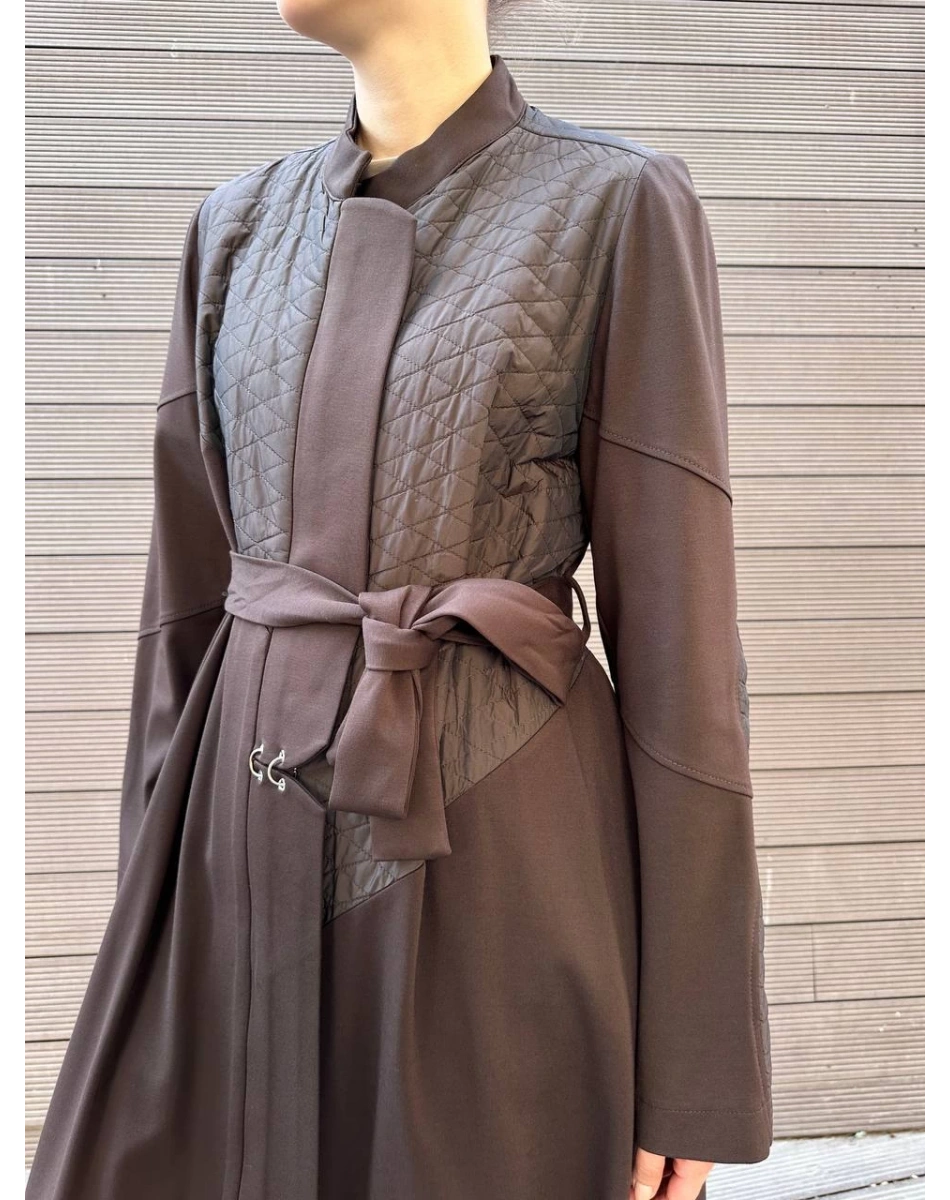 Misswhence 38527 Kahverengi Kapitone Detaylı Kap