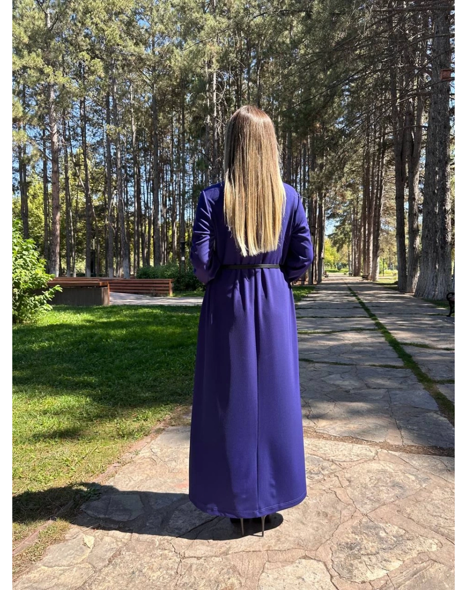 Misswhence 38800 Mor Kadife Detaylı Elbise