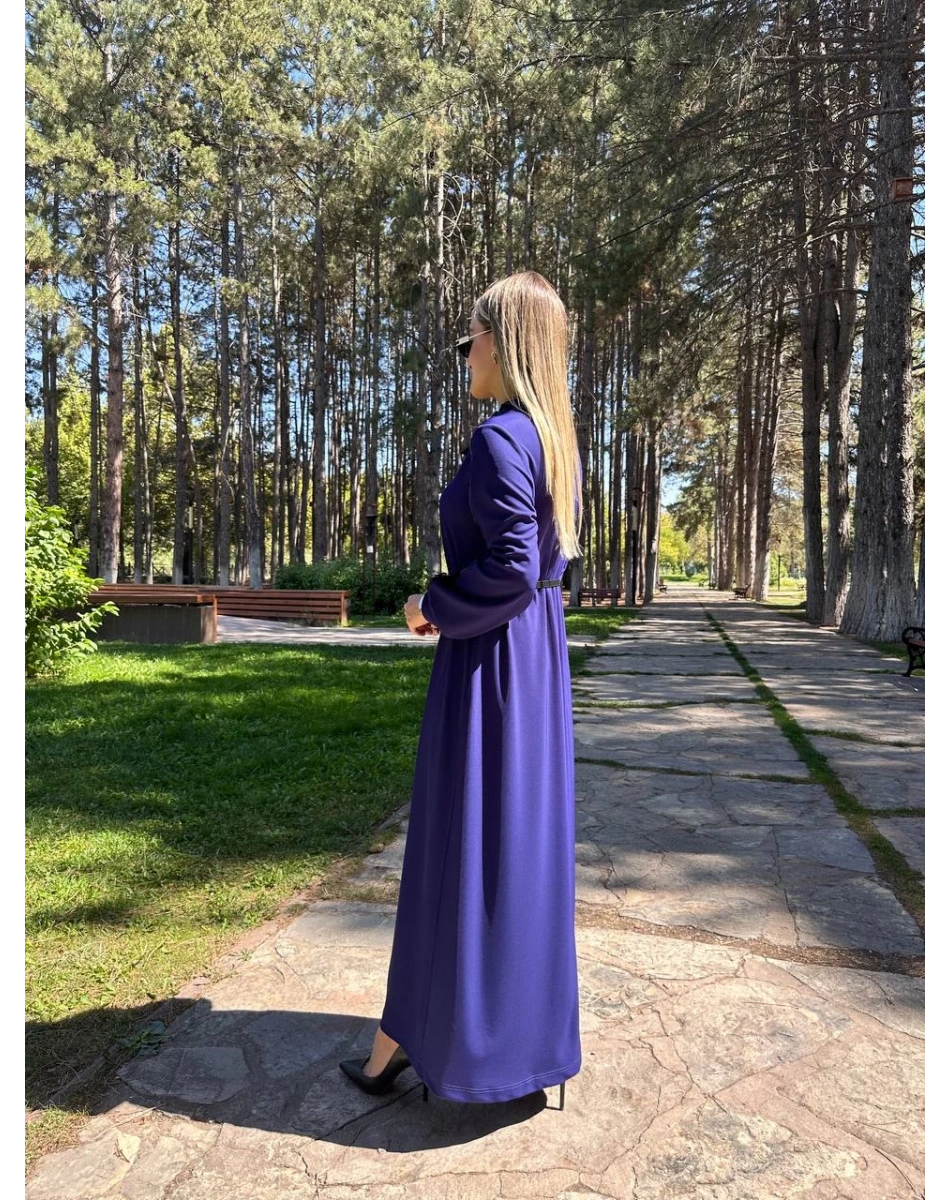 Misswhence 38800 Mor Kadife Detaylı Elbise