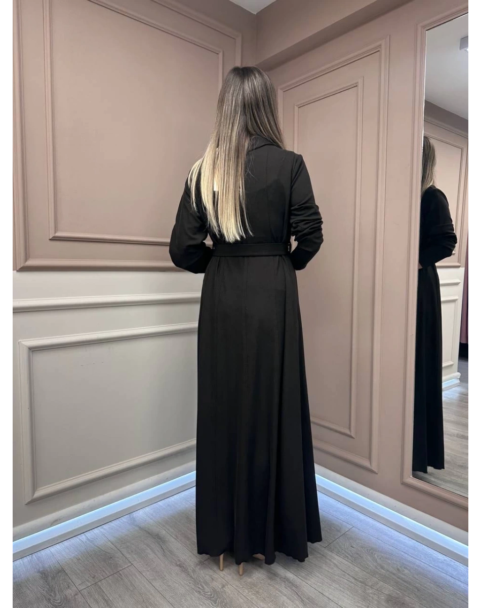 Misswhence 38803 Kahverengi Fermuar Detaylı Elbise