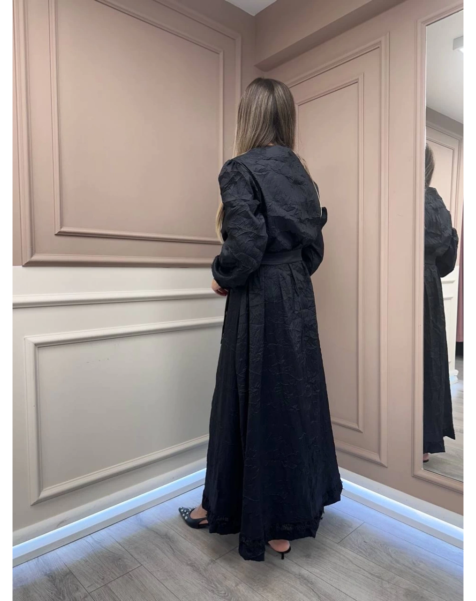 Misswhence 38804 Siyah Tafta Crush Elbise