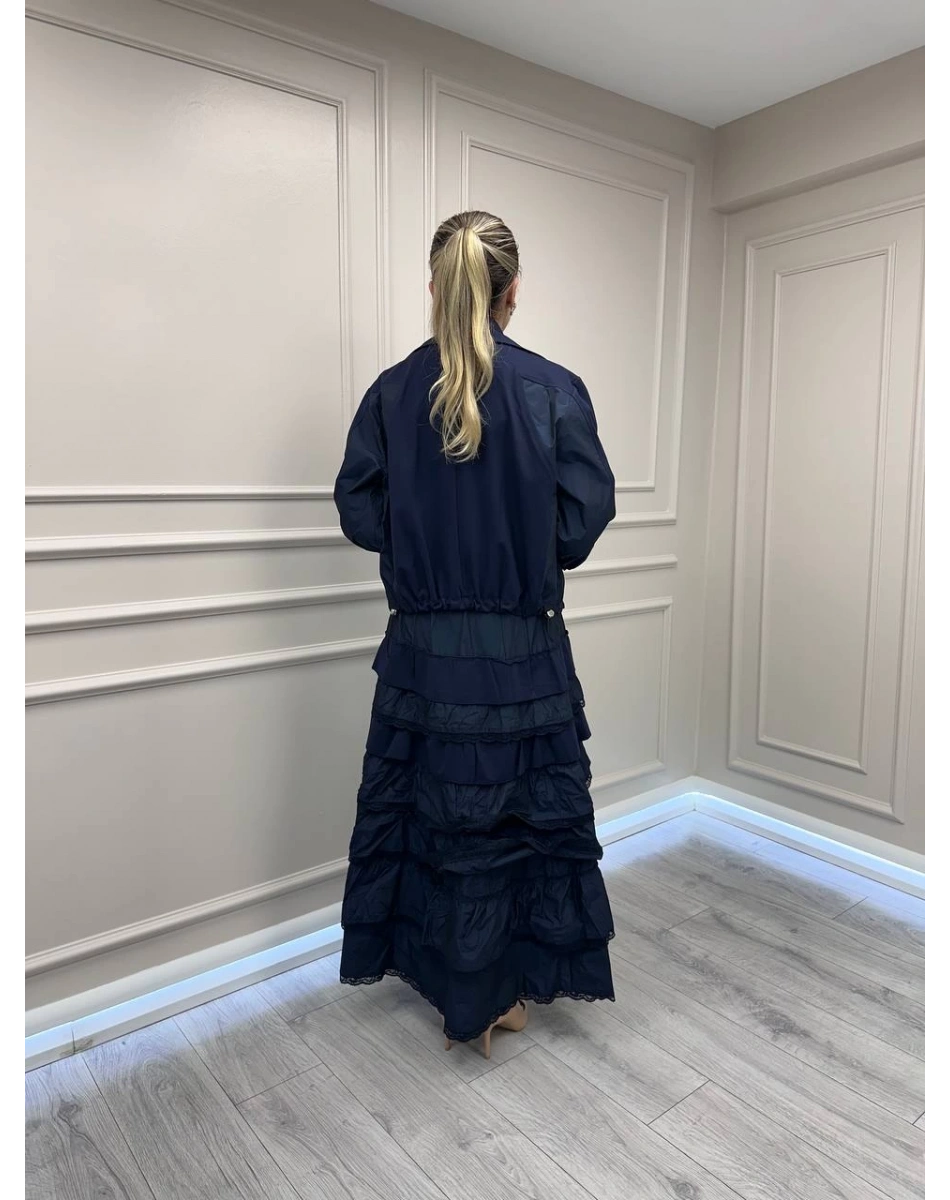 Misswhence 38807 Lacivert Ceketli İkili Elbise