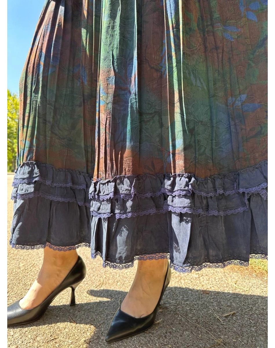 Misswhence 38809 Oijinal Jakarlı Cupro Elbise