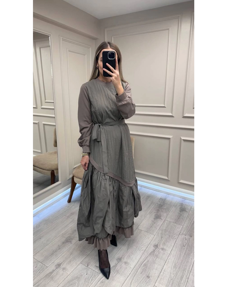 Misswhence 38831 Vizon Tafta Elbise