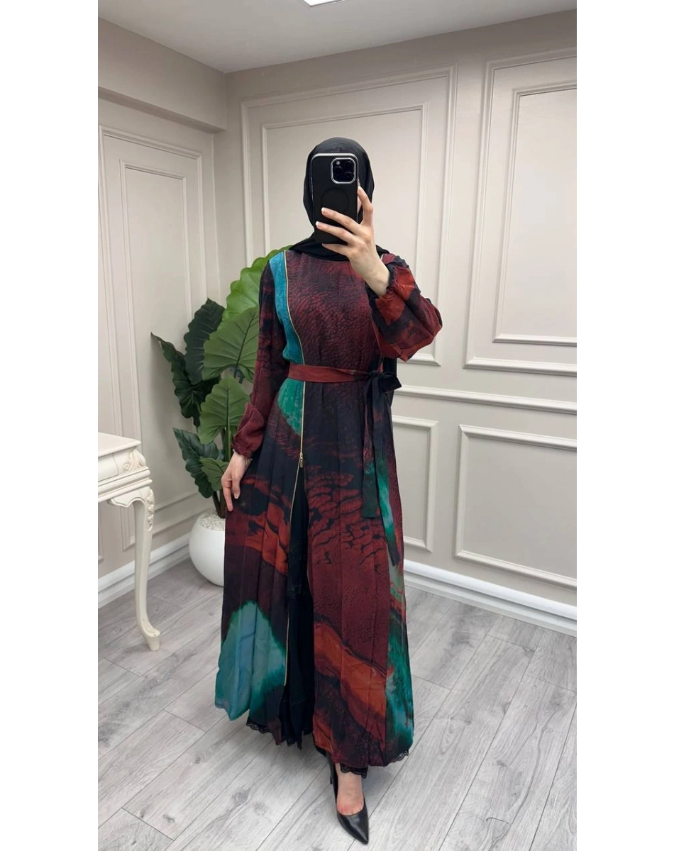 Misswhence 39826 Kırmızı İkili Elbise