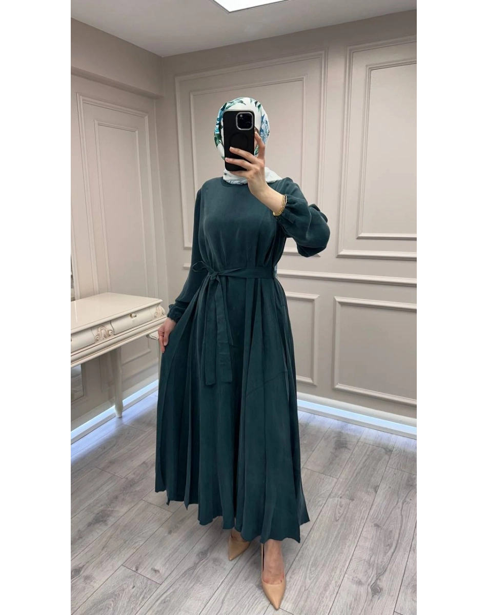 Misswhence 39842 Haki Cupro Elbise