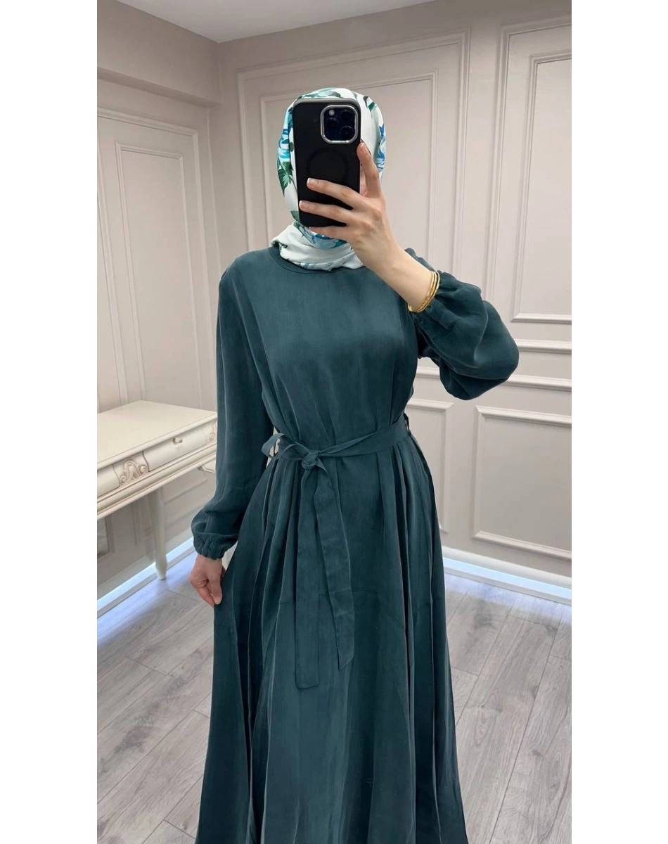 Misswhence 39842 Haki Cupro Elbise