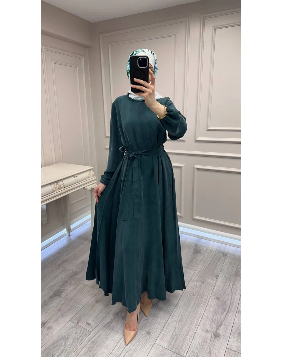 Misswhence 39842 Haki Cupro Elbise