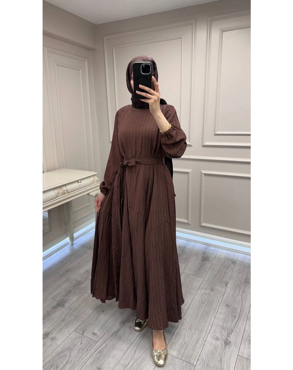 Misswhence 39844 Kahverengi Elbise