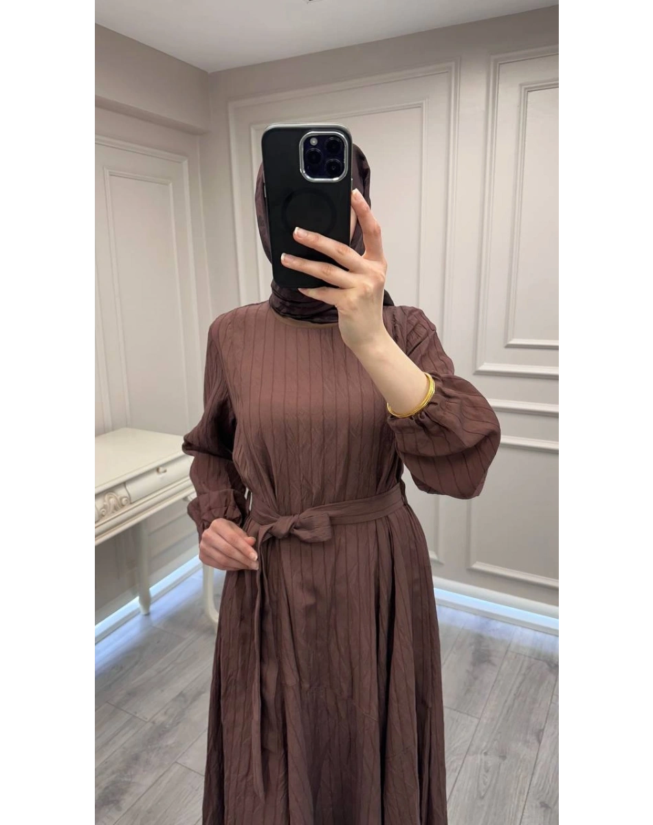 Misswhence 39844 Kahverengi Elbise