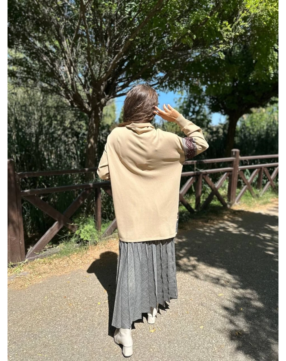 Misswhence MİSS 226 Camel Triko Tunik