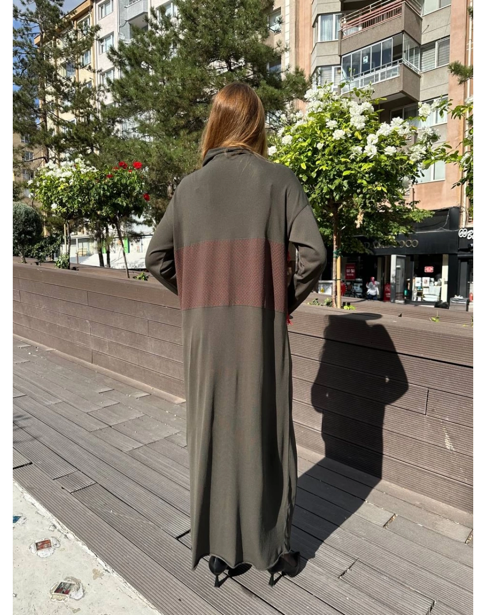 Misswhence MİSS 239 Haki Triko Elbise