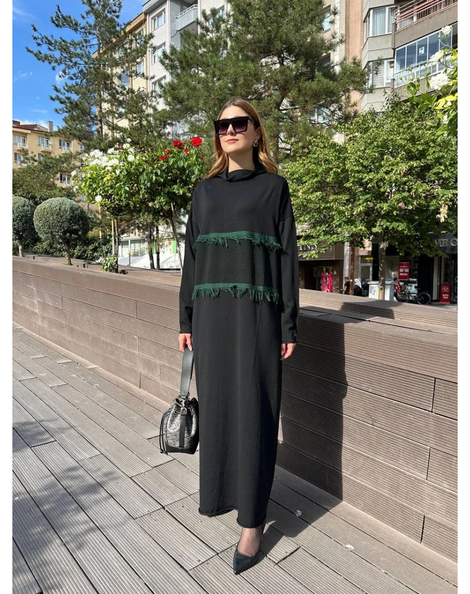 Misswhence MİSS 239 Siyah Triko Elbise