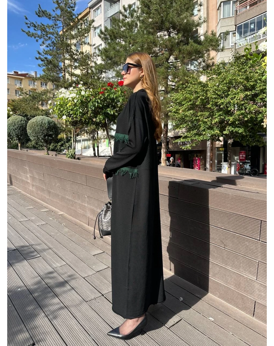 Misswhence MİSS 239 Siyah Triko Elbise