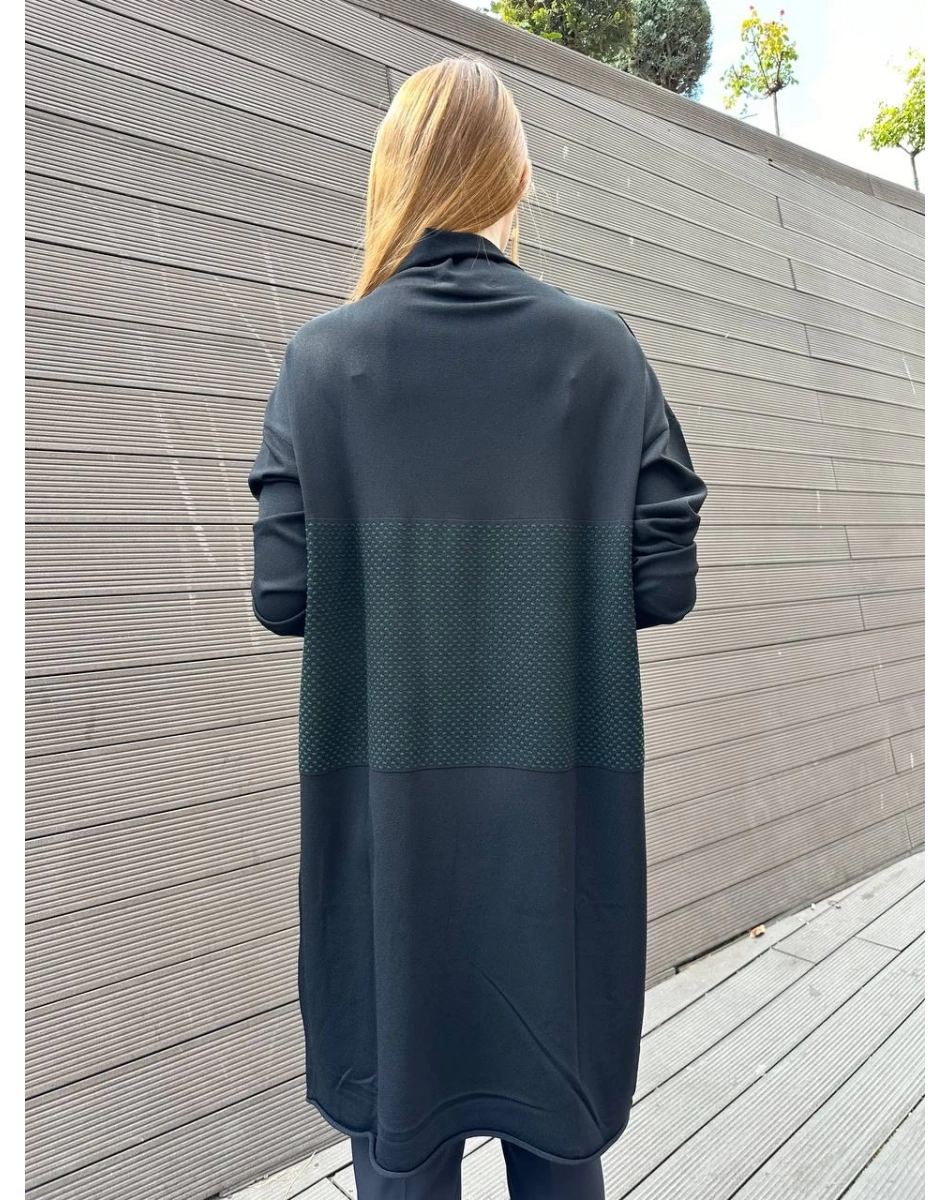 Misswhence MİSS 248 Siyah Ara Boy Triko Tunik