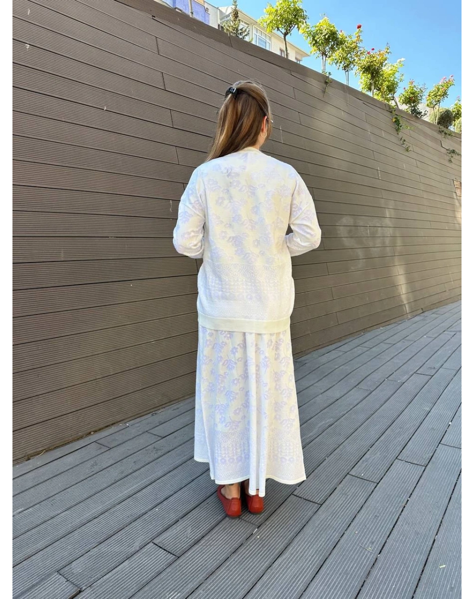 Misswhence MİSS 252-253 Ekru Triko Etekli Takım