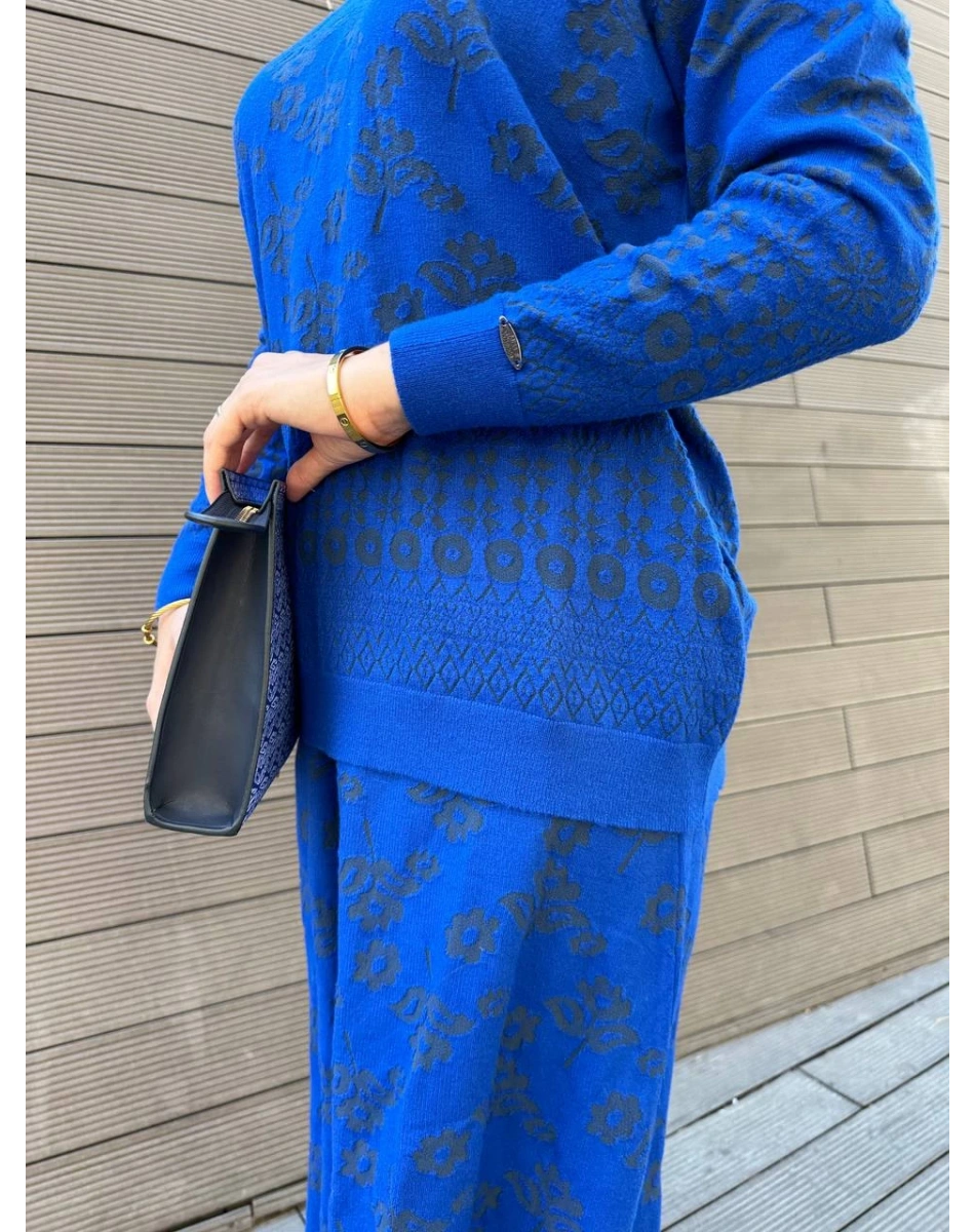 Misswhence MİSS 252-253 Saks Triko Etekli Takım