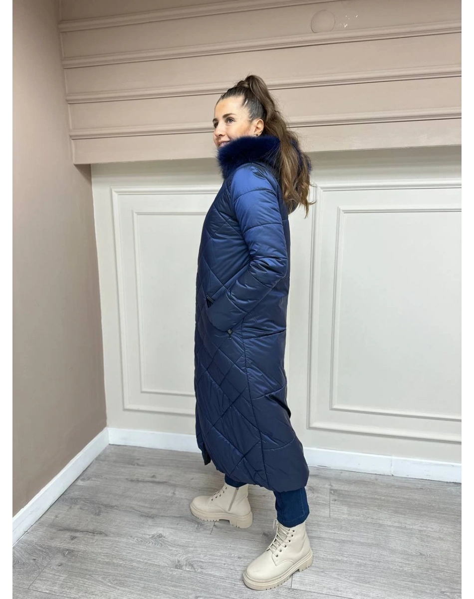 Ncl 23533 Siyah-Lacivert Çift Taraflı Şişme Parka