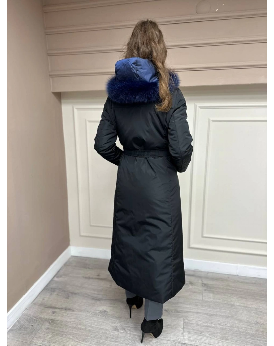 Ncl 23576 Siyah-Lacivert Çift Taraflı Şişme Parka