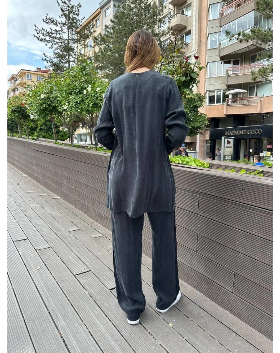 Nihle 8188 Siyah Pantolonlu İkili Takım