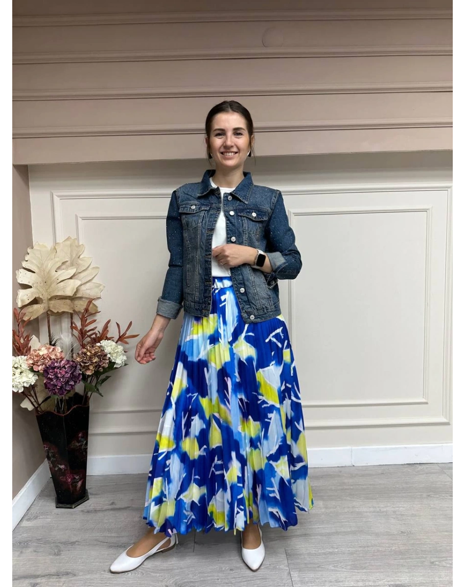 Niqozza NQ30046 Sax Desenli Açelya Etek