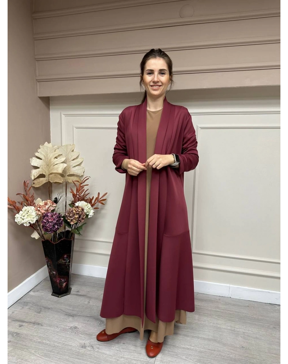 Noi 43335 Mürdüm Scuba Parçalı Uzun Kap