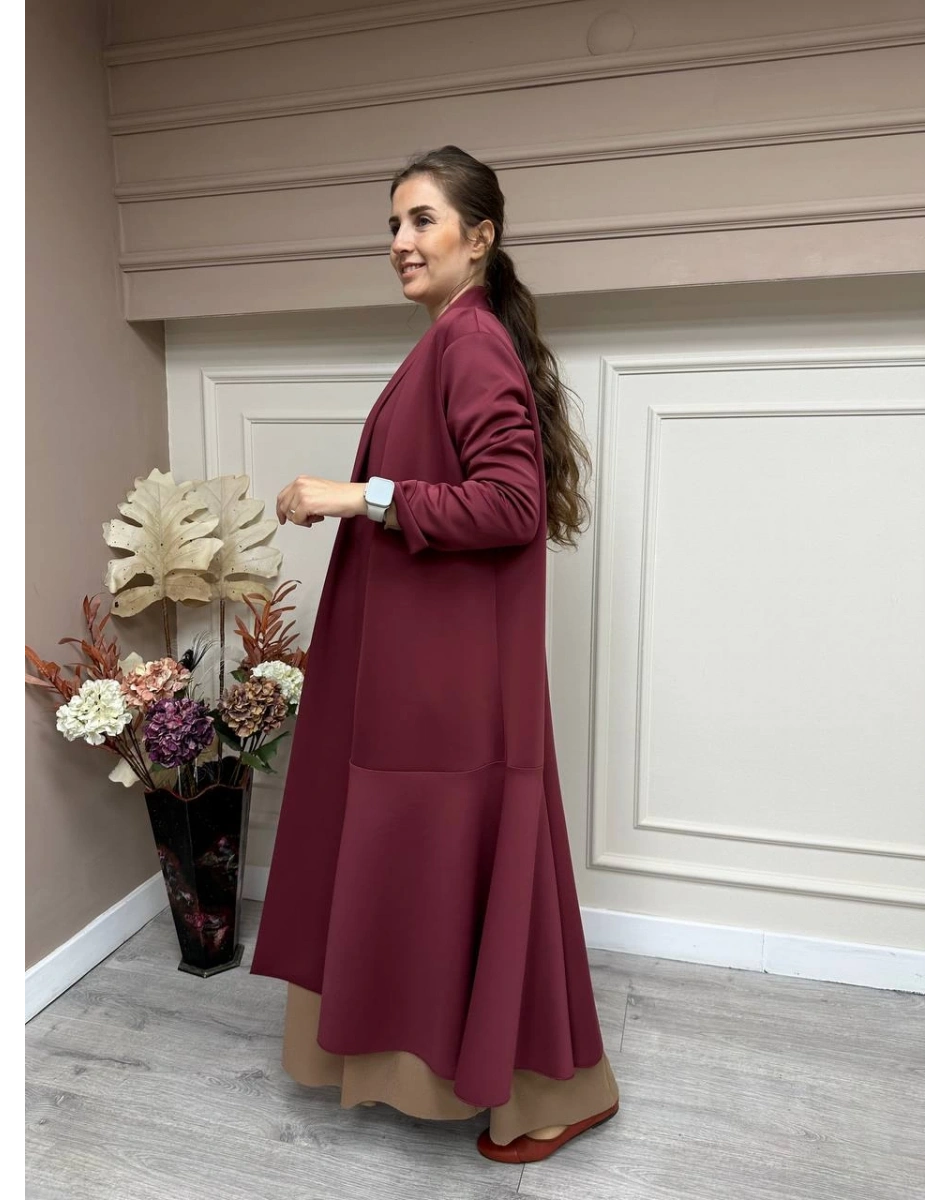 Noi 43335 Mürdüm Scuba Parçalı Uzun Kap