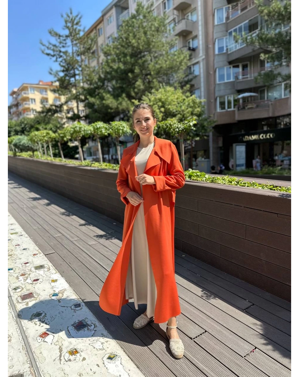 Noi 53323 Oranje Arkası Kemerli Scuba Kap