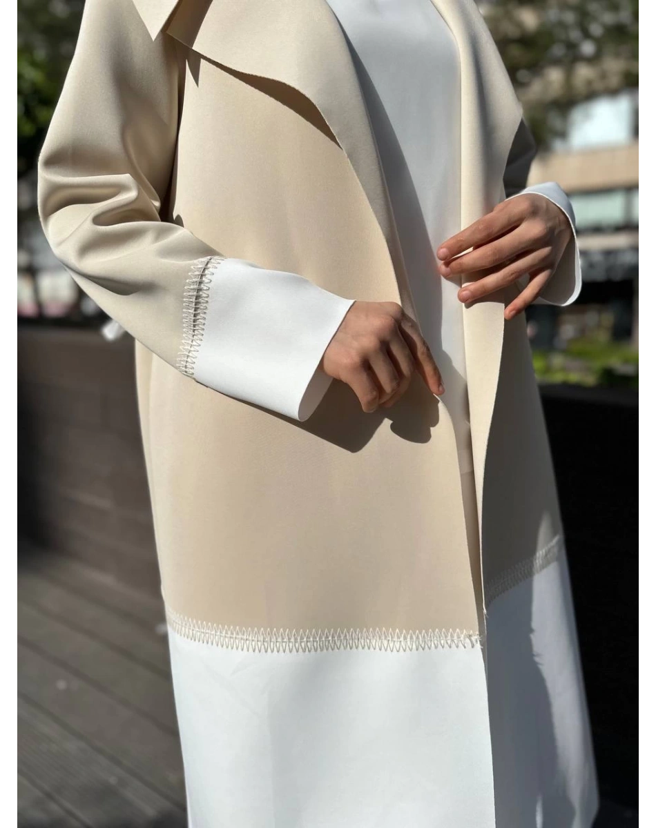 Noi 64321 Bej Çift Renkli Scuba Kap