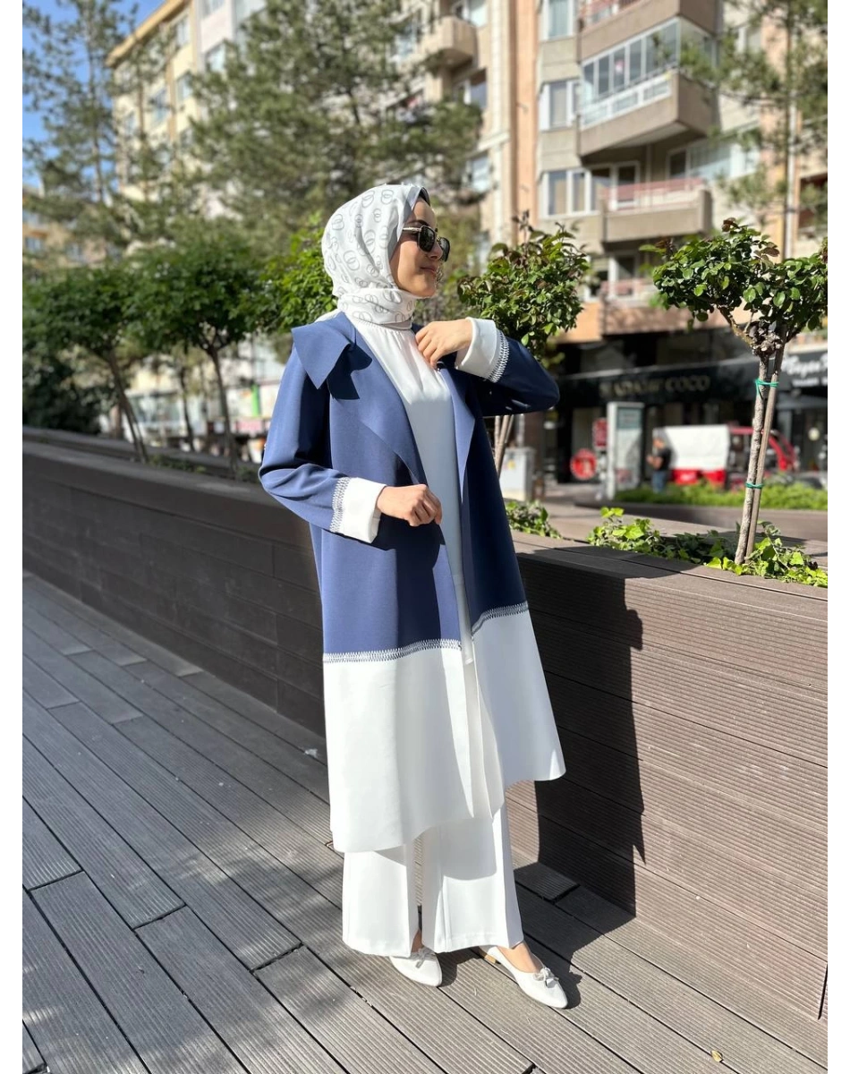 Noi 64321 Lacivert Çift Renkli Scuba Kap