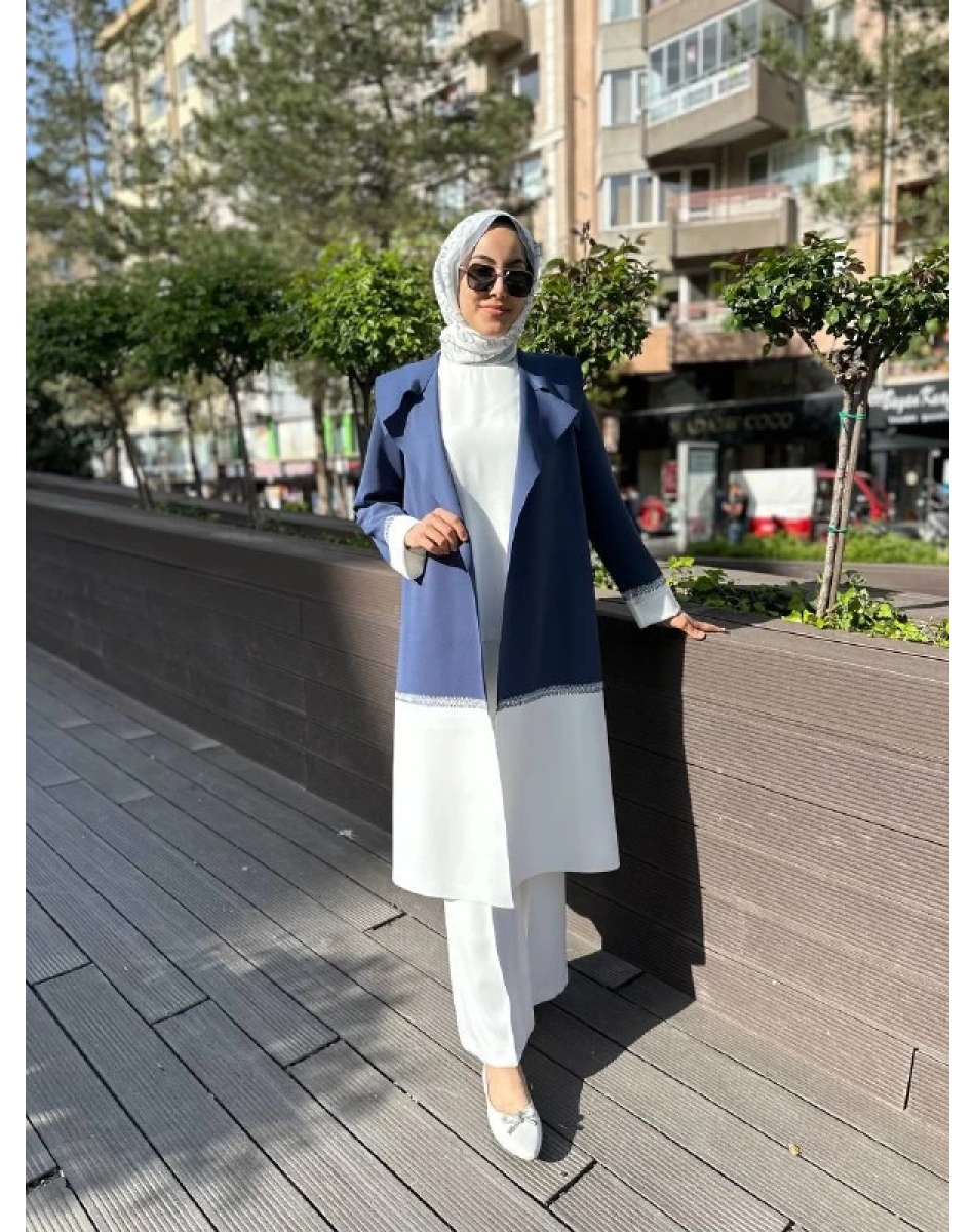 Noi 64321 Lacivert Çift Renkli Scuba Kap