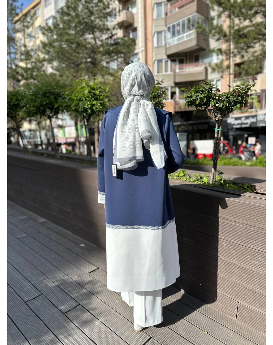 Noi 64321 Lacivert Çift Renkli Scuba Kap