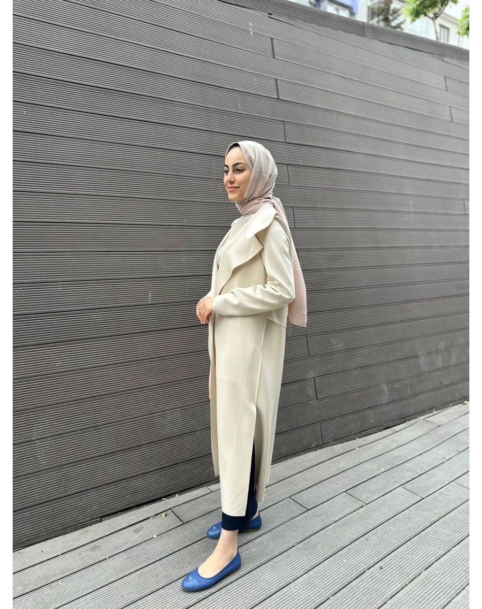 Noi 64341 Bej Arkası Kemerli Scuba Kap