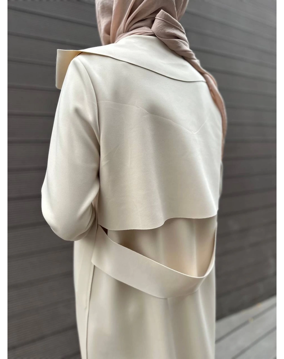 Noi 64341 Bej Arkası Kemerli Scuba Kap