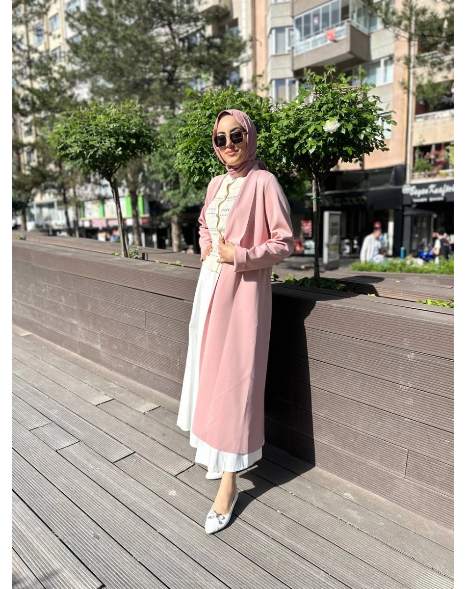 Noi 64342 Pudra Arkası Üçgen Şal Yaka Scuba Kap