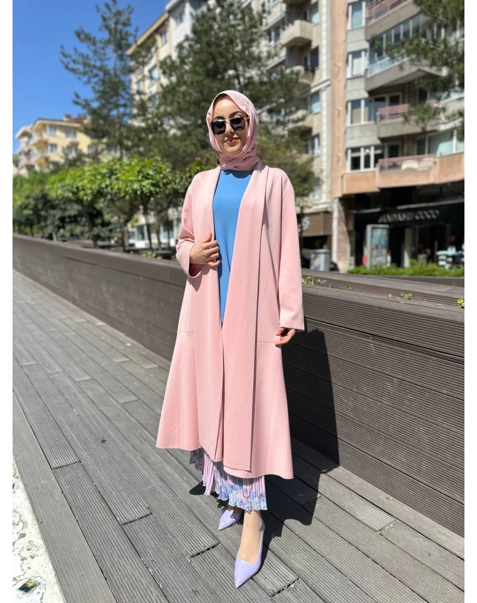 Noi 64343 Pudra Şal Yaka Eteği Volanlı Scuba Kap