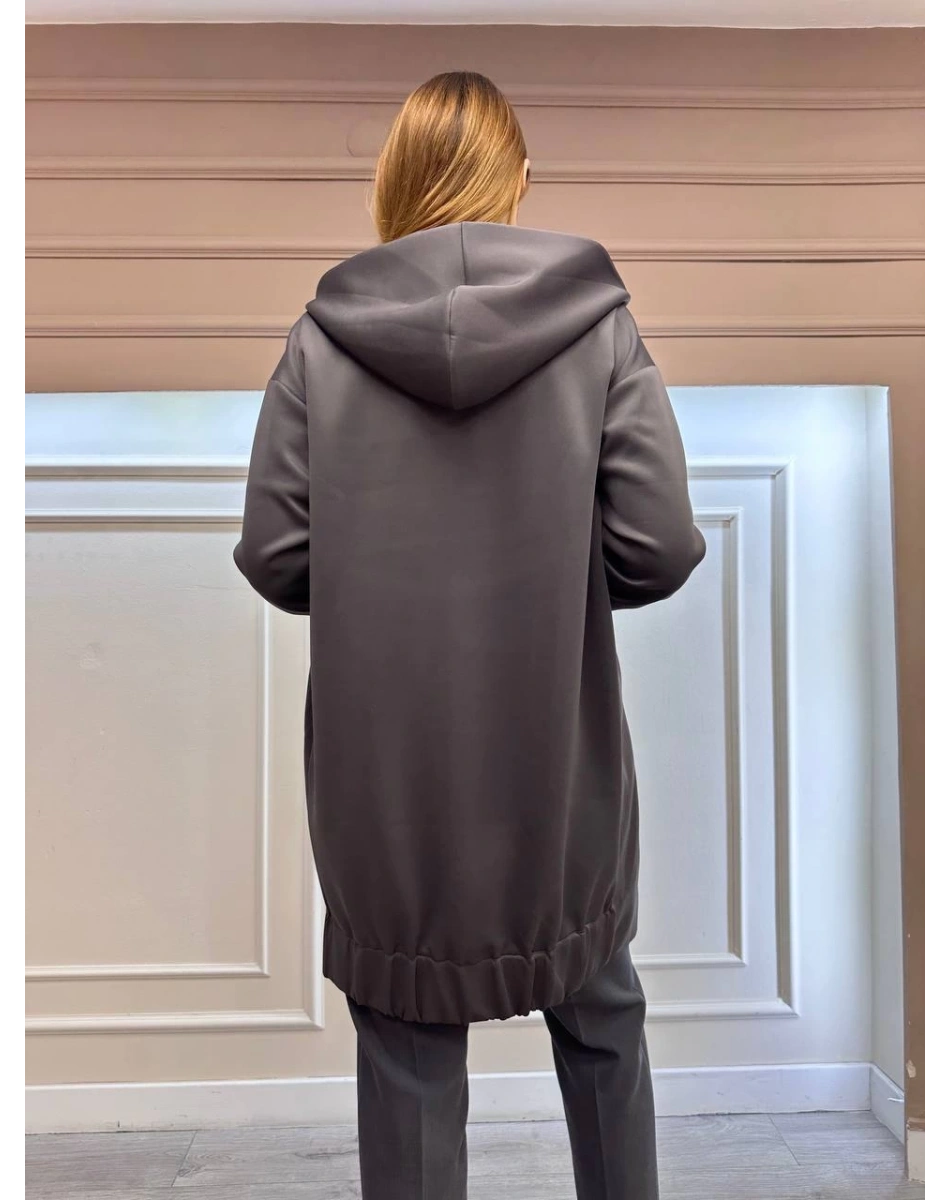 Noi 74306 Antrasit Scuba Yakası İşlemeli Ceket