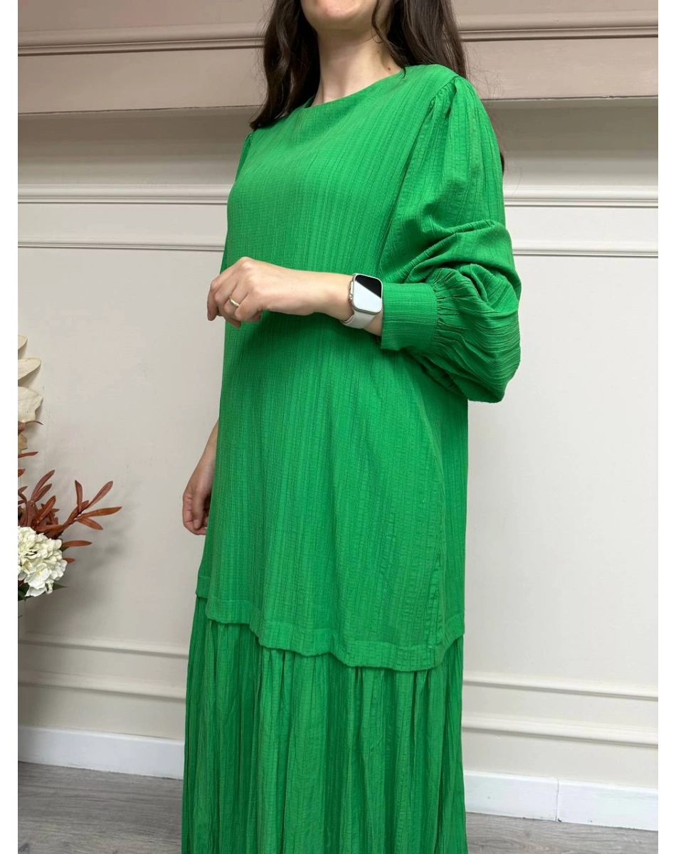 Nuss Triko 23K2005 Yeşil Elbise