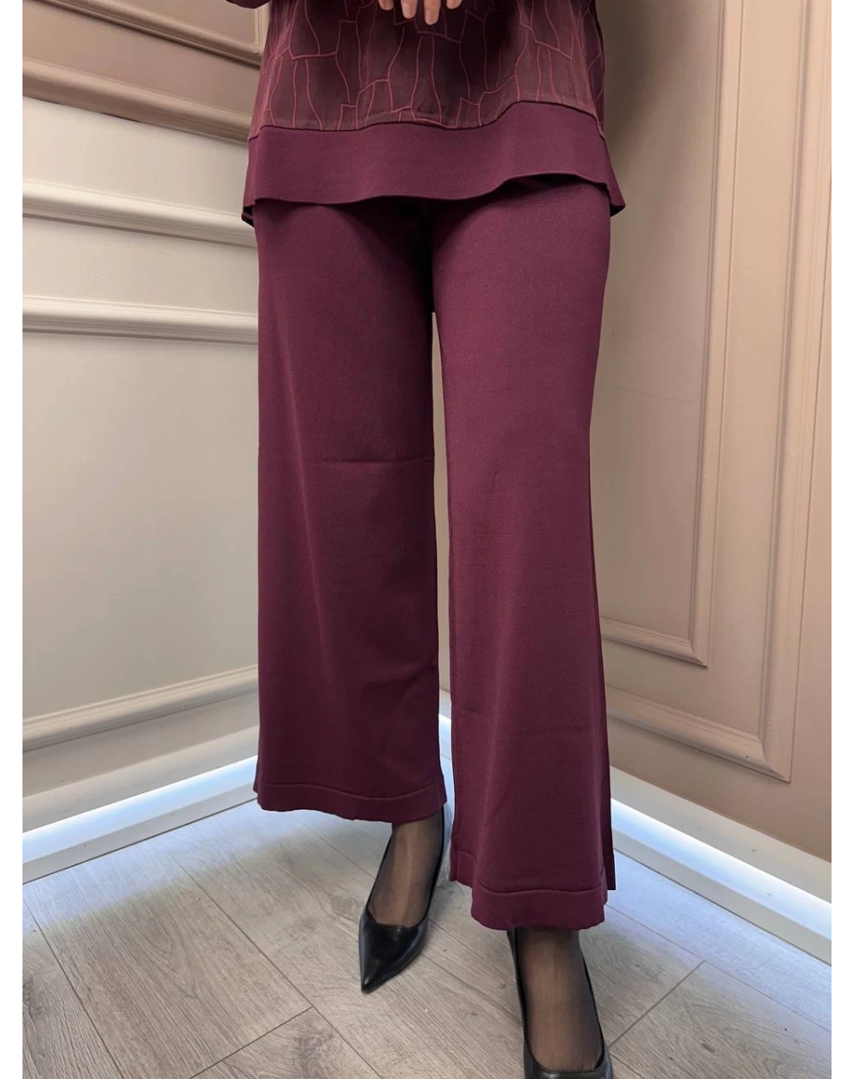 Nuss Triko 25K002 Bordo Merserize Triko Pantolon