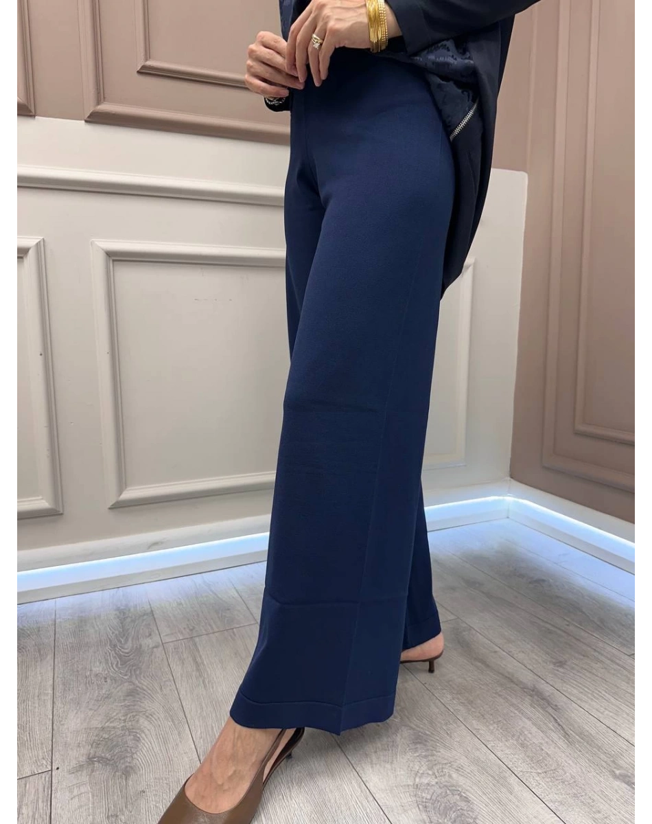 Nuss Triko 25K002 Lacivert Merserize Triko Pantolon