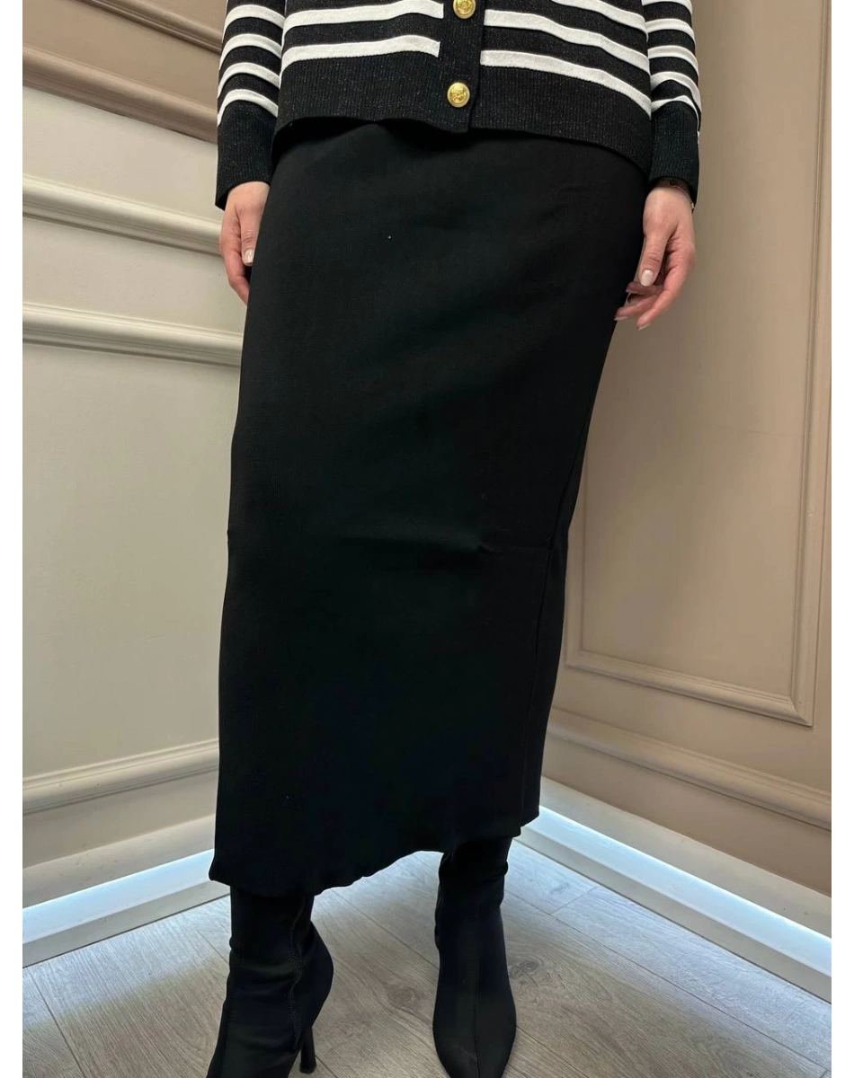 Nuss Triko 25K013 Siyah Triko Etek