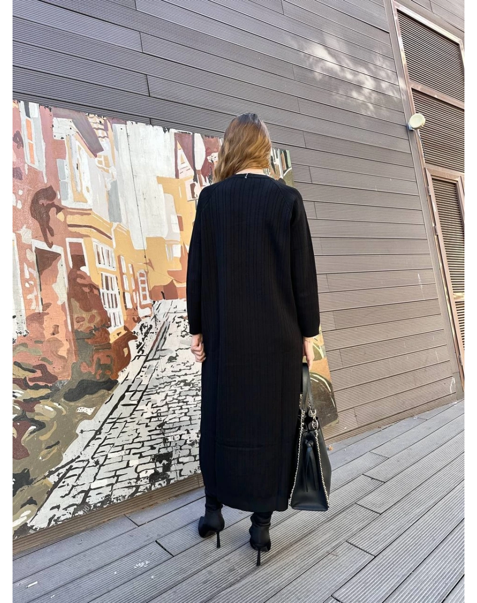 Nuss Triko 25K1414 Siyah Triko Elbise