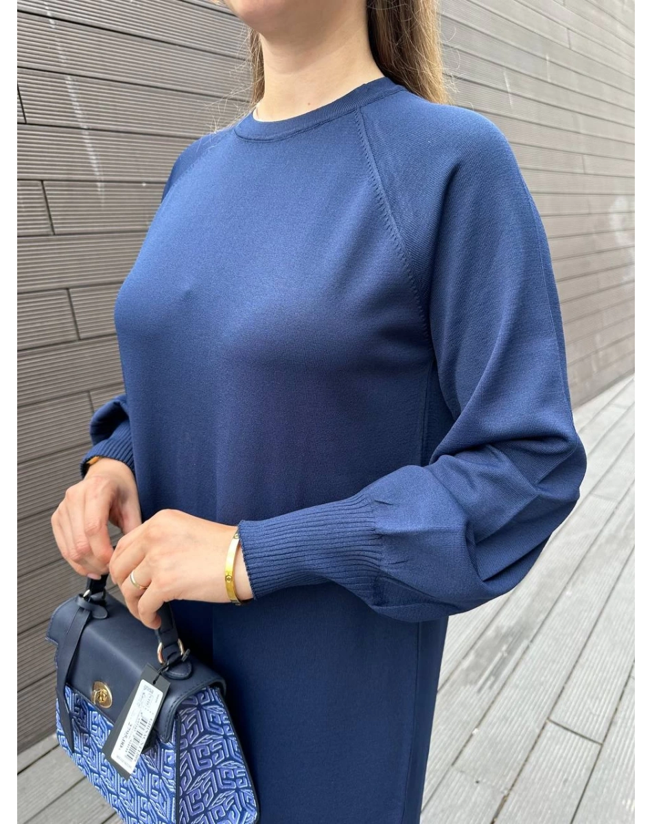 Nuss Triko 25K518 Lacivert Triko Düz Elbise