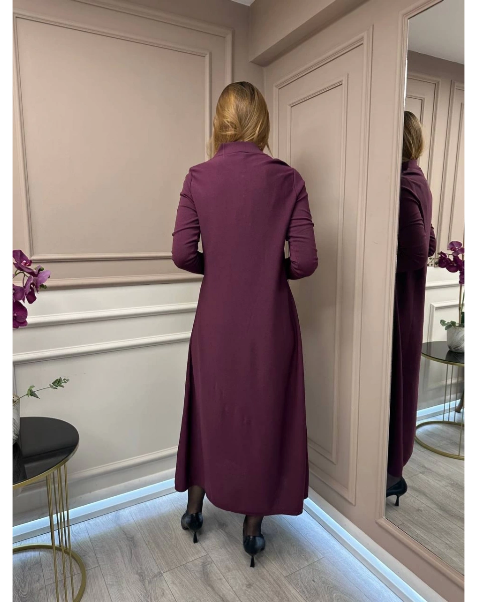 Nuss Triko 25Y1422 Bordo Elbise