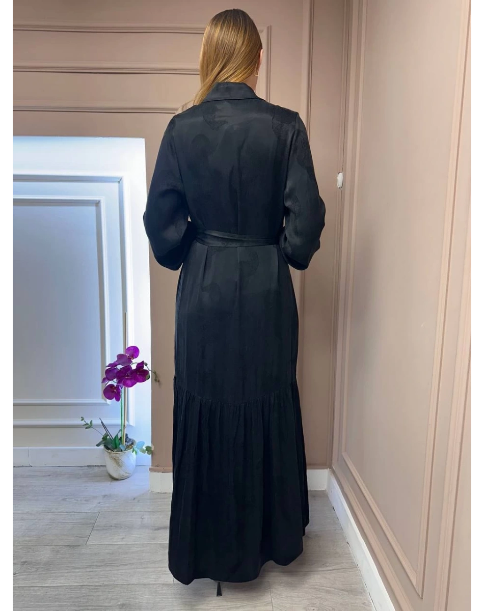 Nuss Triko 25Y2044 Siyah Elbise