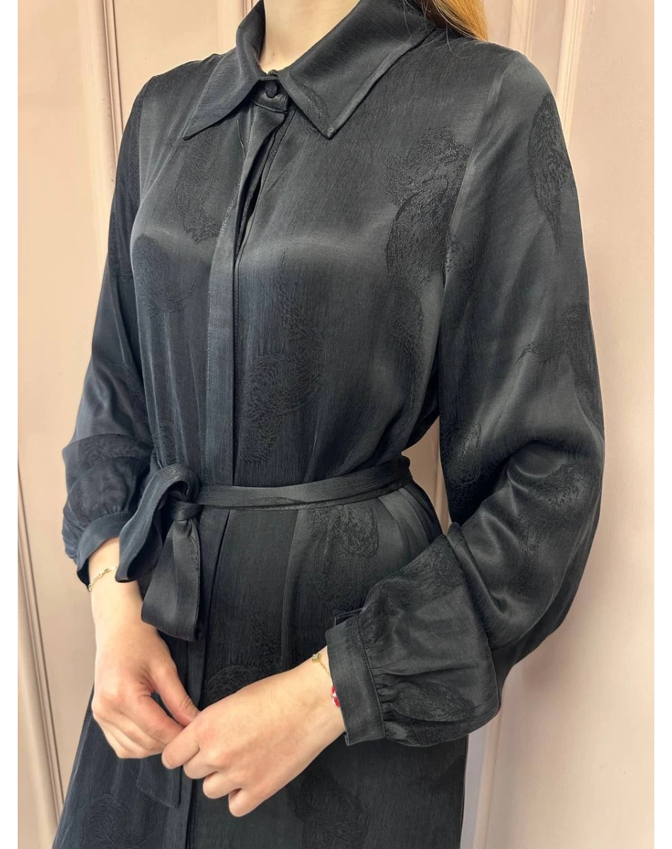 Nuss Triko 25Y2044 Siyah Elbise