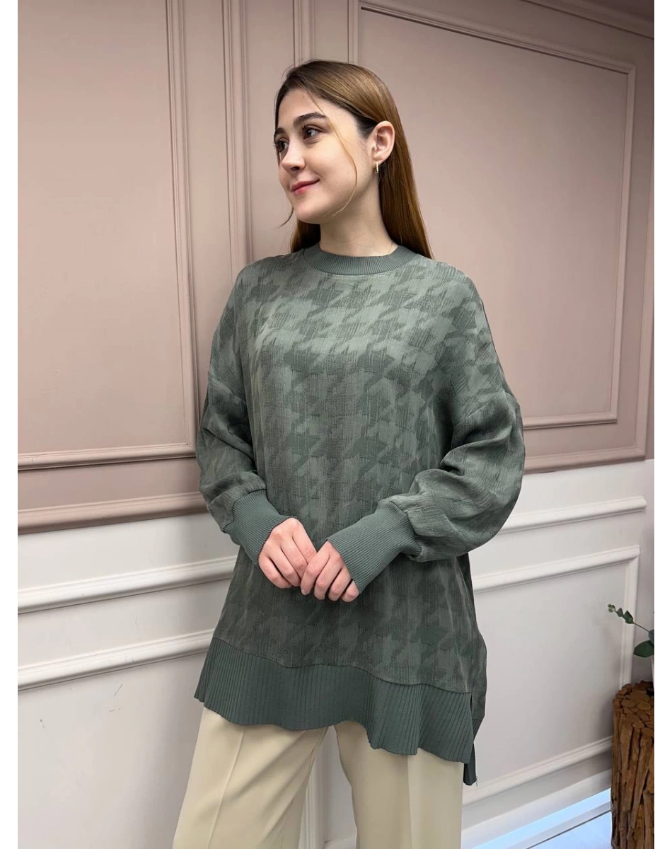 Nuss Triko 25Y3009 Haki Tunik